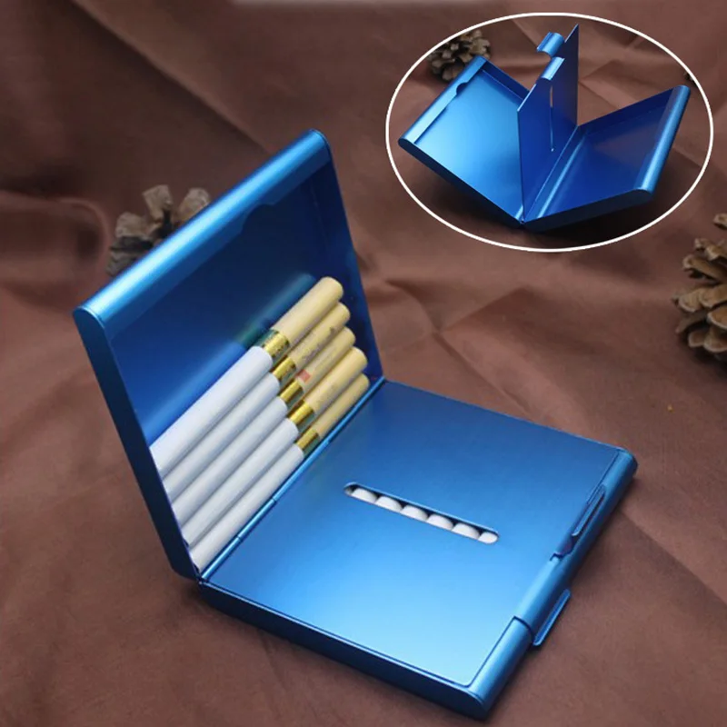 Tanio 1-pack ultra-cienki papierośnica akcesoria do palenia metal mężczyźni i sklep