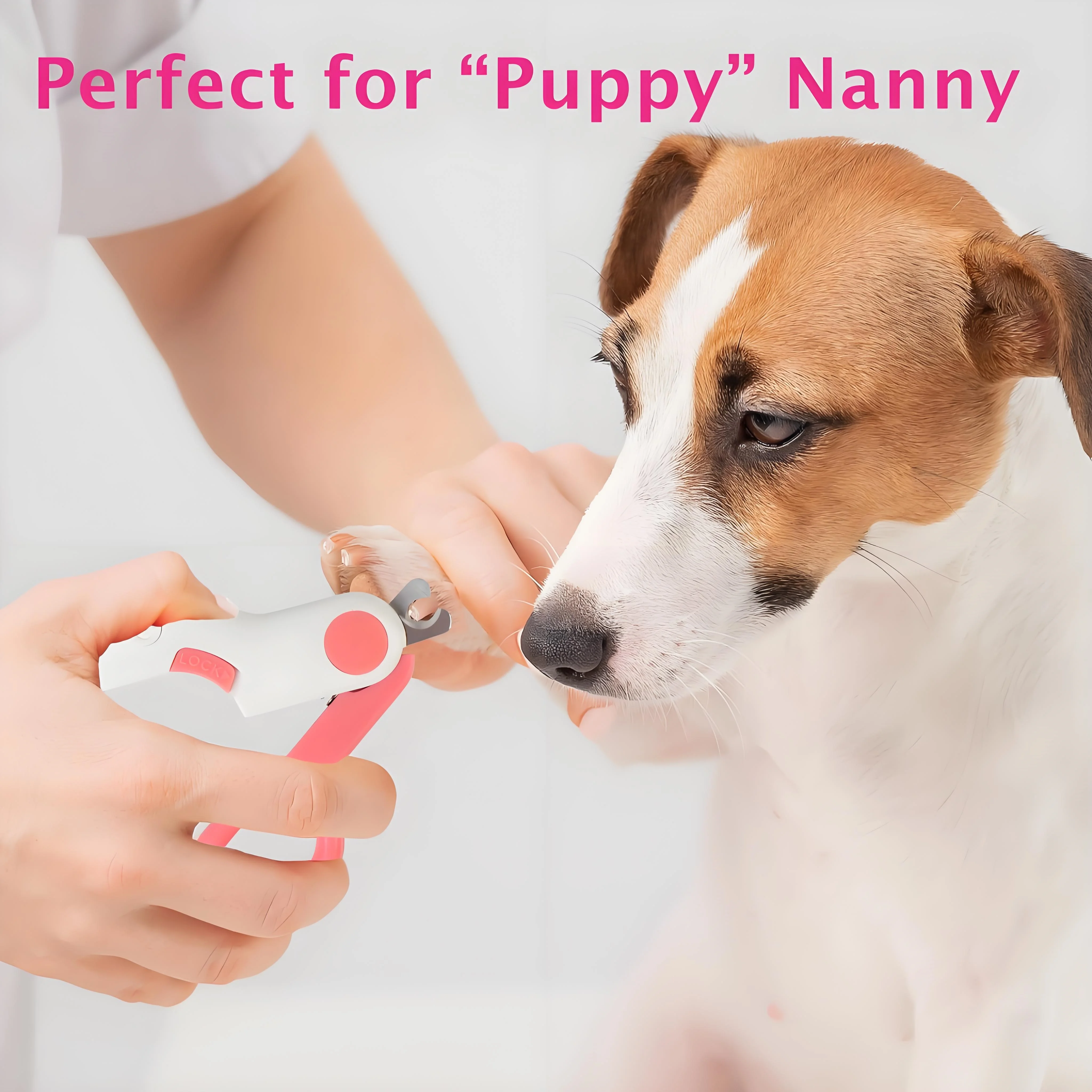 LED Pet Nail Clippers with Safety Guard – Precision Trimmer for Cats & Rabbits