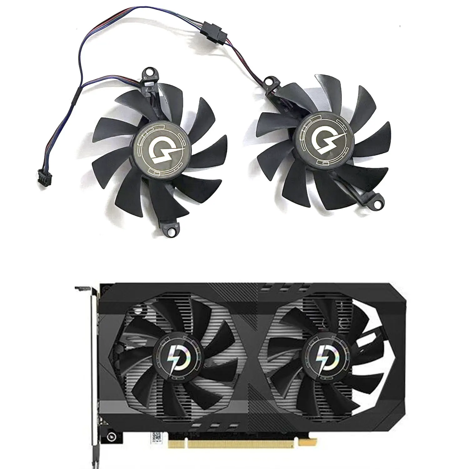 Ventola A 2 Ventole 4Pin 75Mm Rx 6500 Xt 4G Gpu Adatta Per Ventola Di Ricambio Per Scheda Grafica Panle Rx 6500 Xt 4G