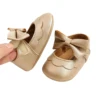 Baby Girls Flat Shoes, First Walker BowKnot Solid Soft Sole Shoes Newborn Girls Princess Shoes 5