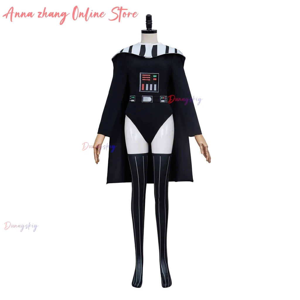 Darth Cosplay Vader Costume Sexy Women Jumpsuit Cloak Costume Movie Anakin Skywalker Halloween Carnival Party Outfits