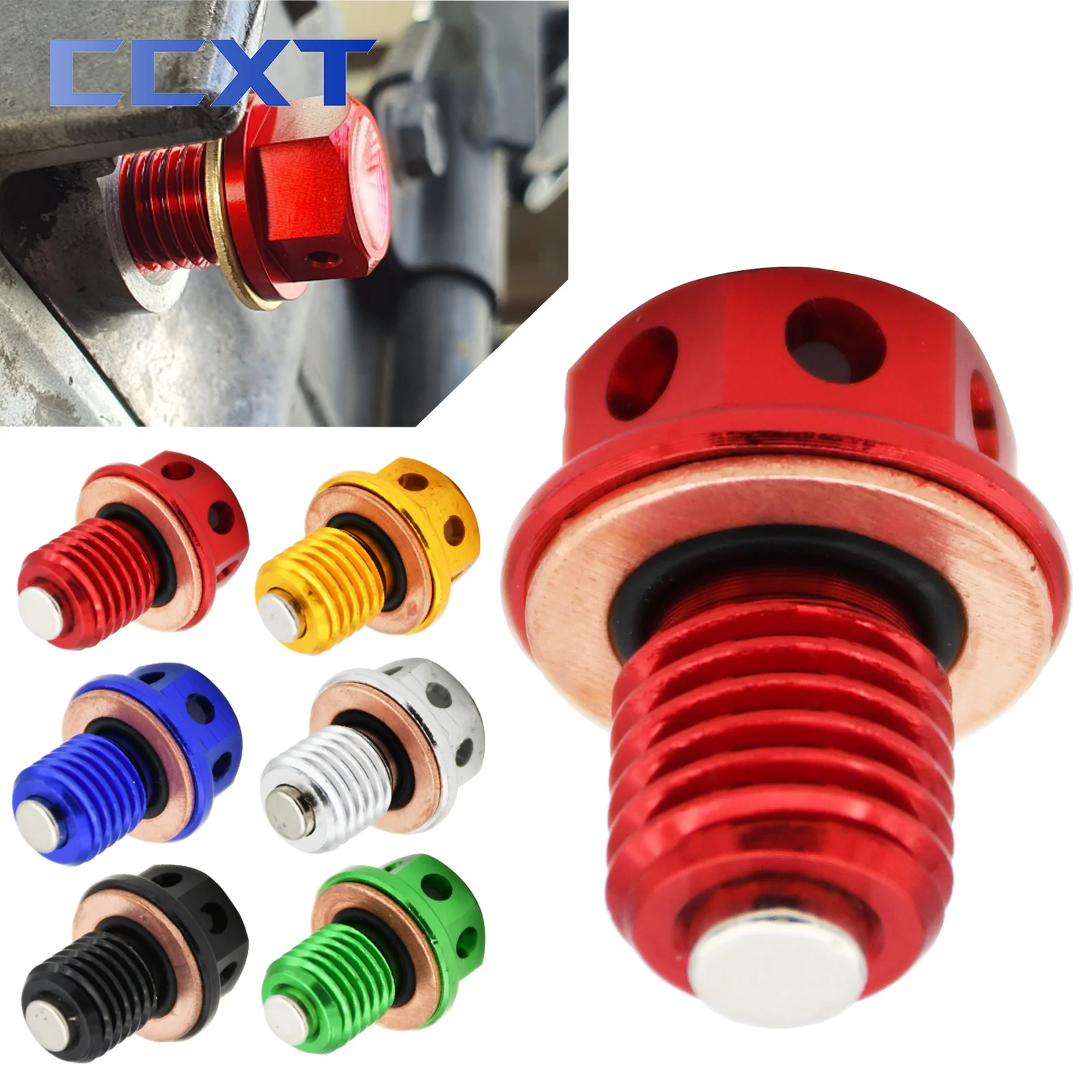Motorcycle CNC Aluminum M12x1.5 Oil Drain Plug Bolt For Honda CB CBR