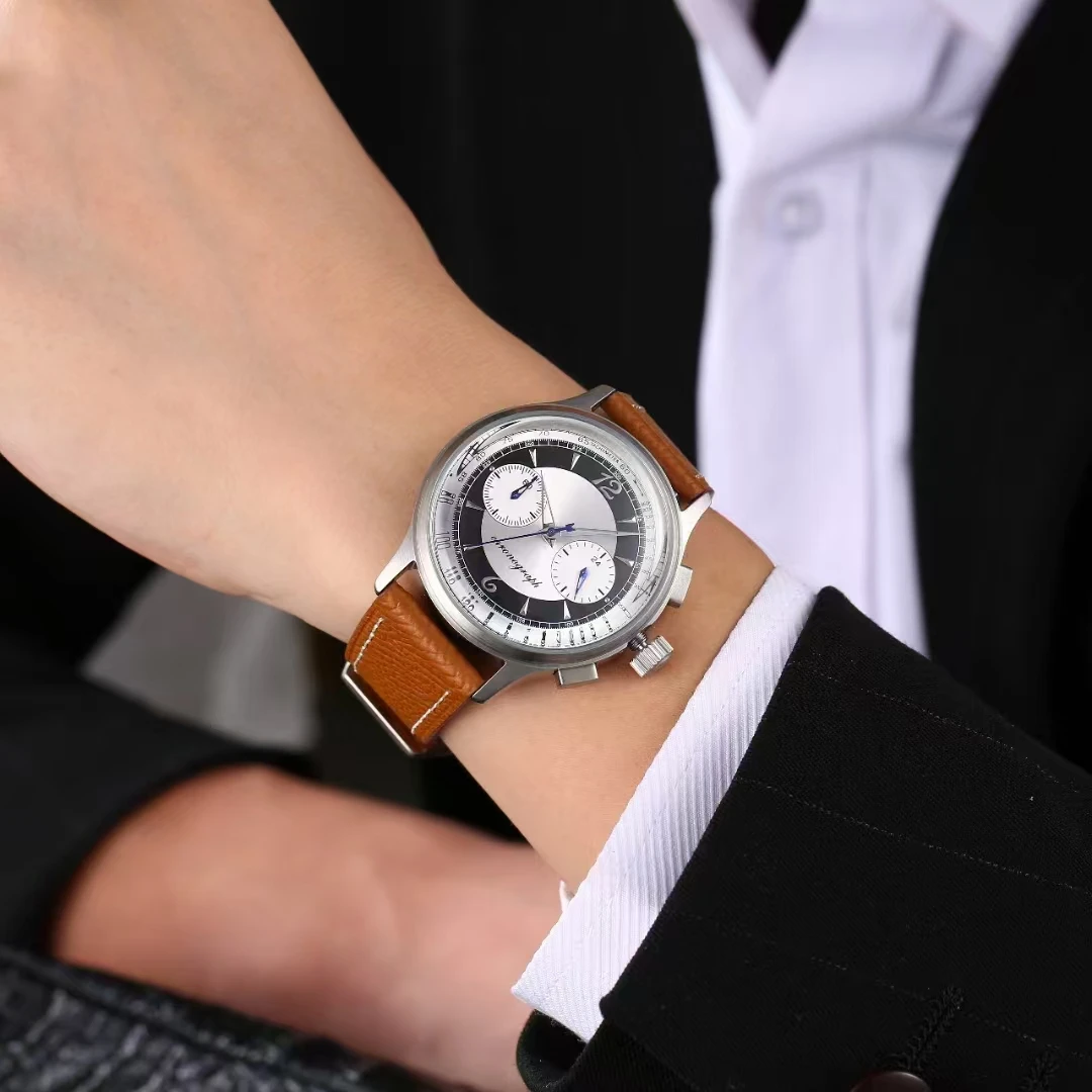 VK64 Men Watch Bubble Glass 316L Stainless Steel Chronograph Clock