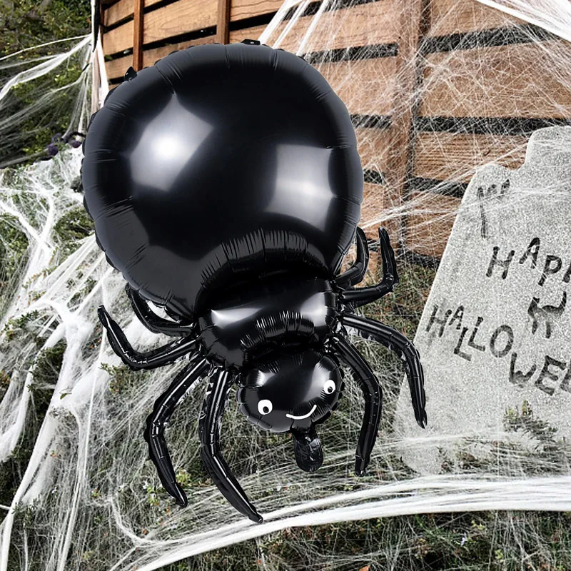 

Giant Spider Balloons Black Spiders Aluminum Film Balloons Halloween Day Party Home Decorations Supplies Children's Toys Globos