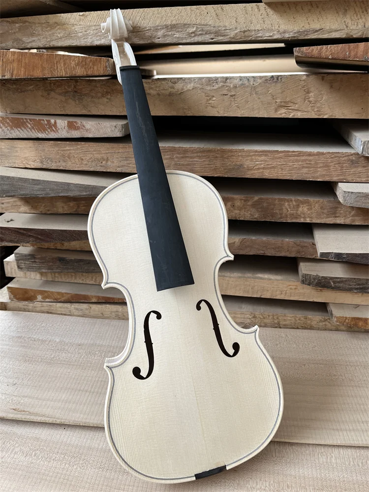 DIY VIOLIN White Violin Kit Violin without varnish fiddle Nice Carved 4/4 Cкрипка 4/4 كمان 바이올린 NO Case NO BOW