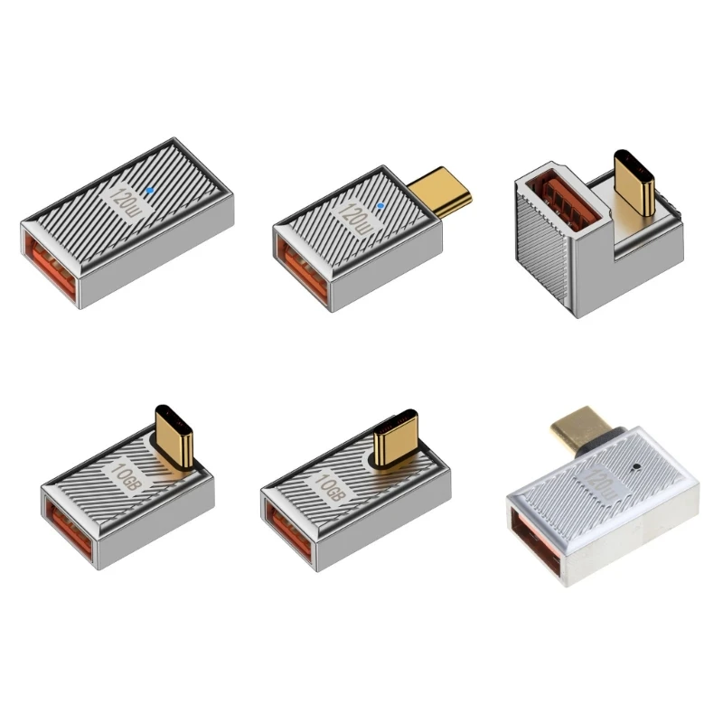

USB Type C Male to USB Male Adapter Converter Extender 10Gbps Data Sync 120W 6A Charging Adapter for Laptop Phone