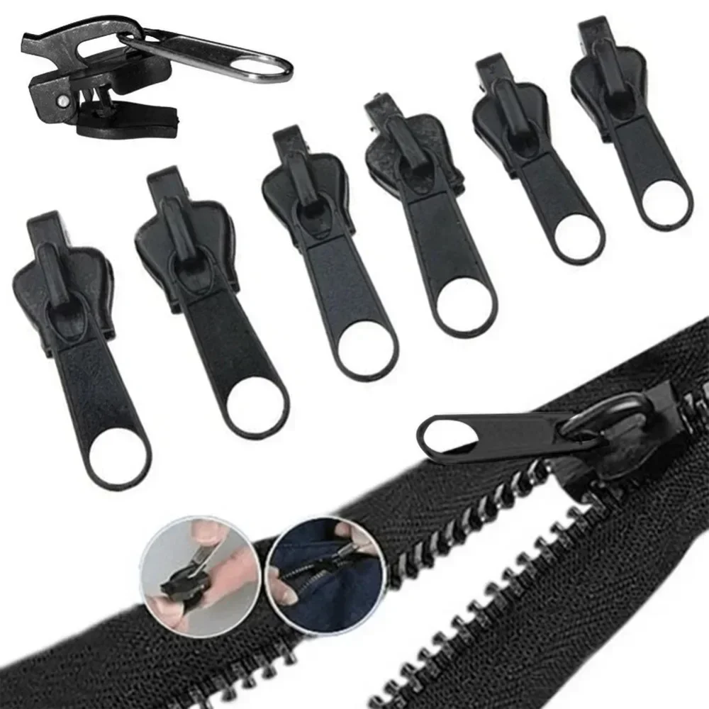 6pcs Instant Zipper Universal Instant Fix Repair Kit Replacement Zip Slider Teeth Multifunctional Clothing Replacement Zipper