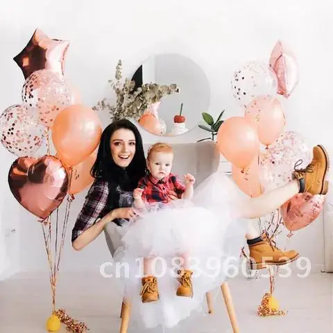 

14Pcs/Set Balloon Foil Heart Star Confetti Latex Balloons Wedding Party Decor Children's Birthday Supplies Helium balloon