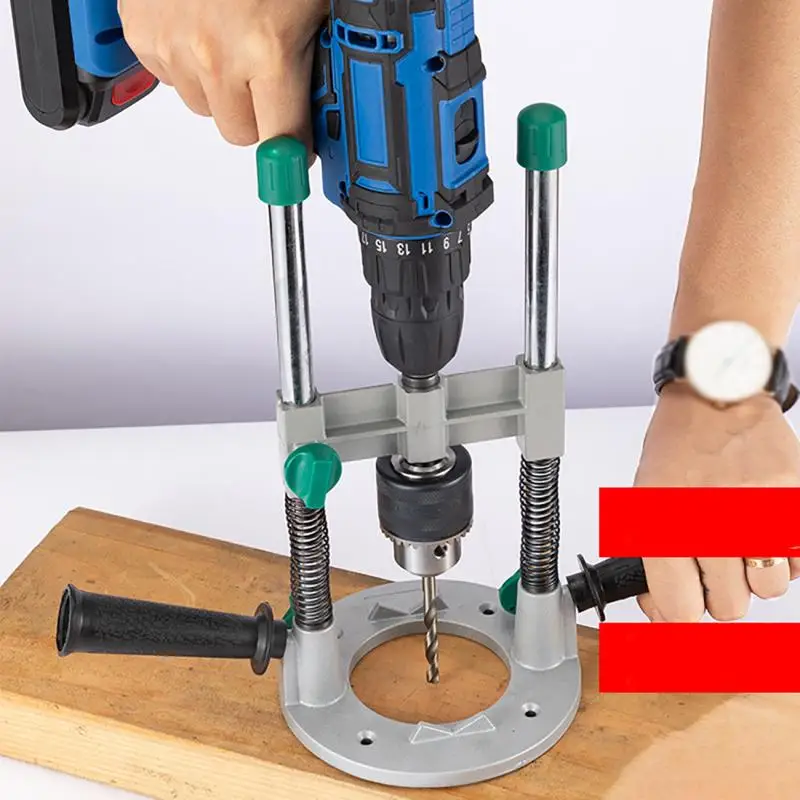 

1.5-13mm Adjustable Vertical Drilling Guide Positioner Electric Drill Bracket Hand Tool for DIY Home Use Woodworking