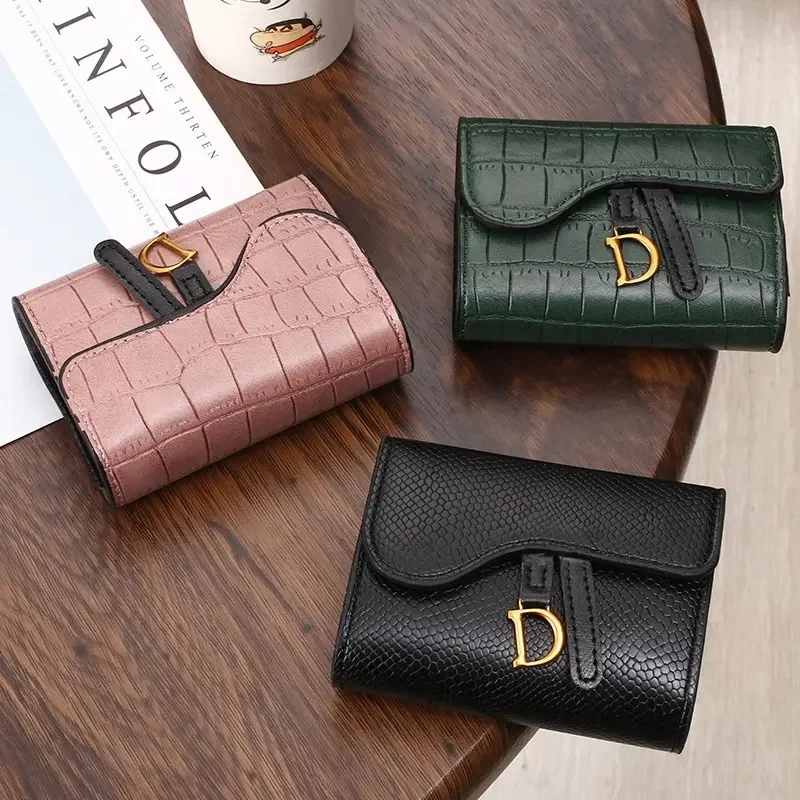 

2024 New Women Luxury Card Holder Short Wallet Mini PU Letter Wallet Multi Card Card Holder Small Multi Functional Clutch Bag