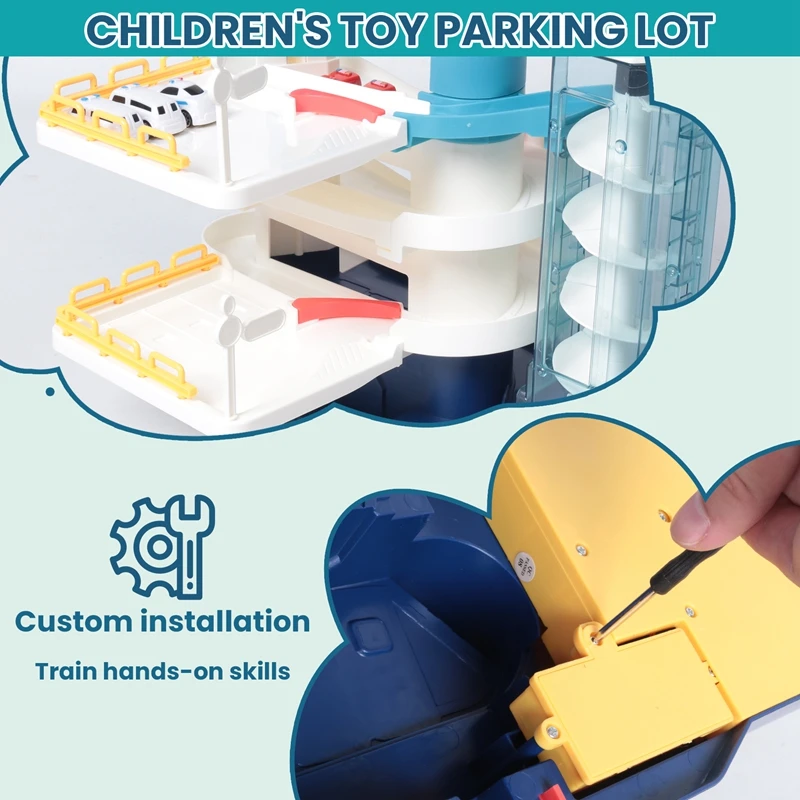 Children's Toy Parking Lot Building Car Building Breakthrough Adventure Track Light Music Boy Educational Gift