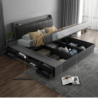 Ensemble de chambre à coucher de luxe pour adultes, avec commode et lit queen size, idéal pour hôtel, confortable, mobilier de maison 5