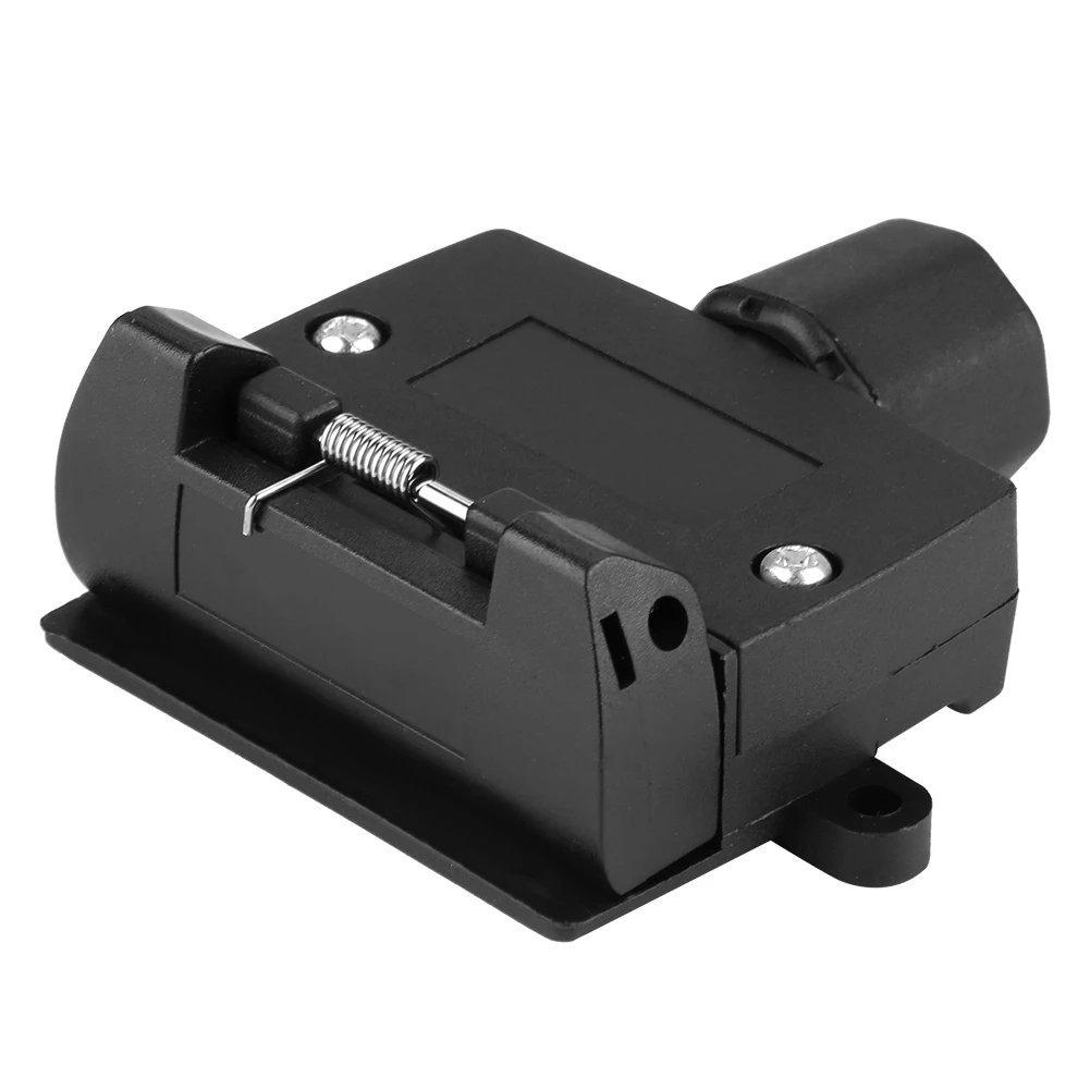 7 Pin Plastic Trailer Semitrailer Plug Socket Wiring Connector Adapter