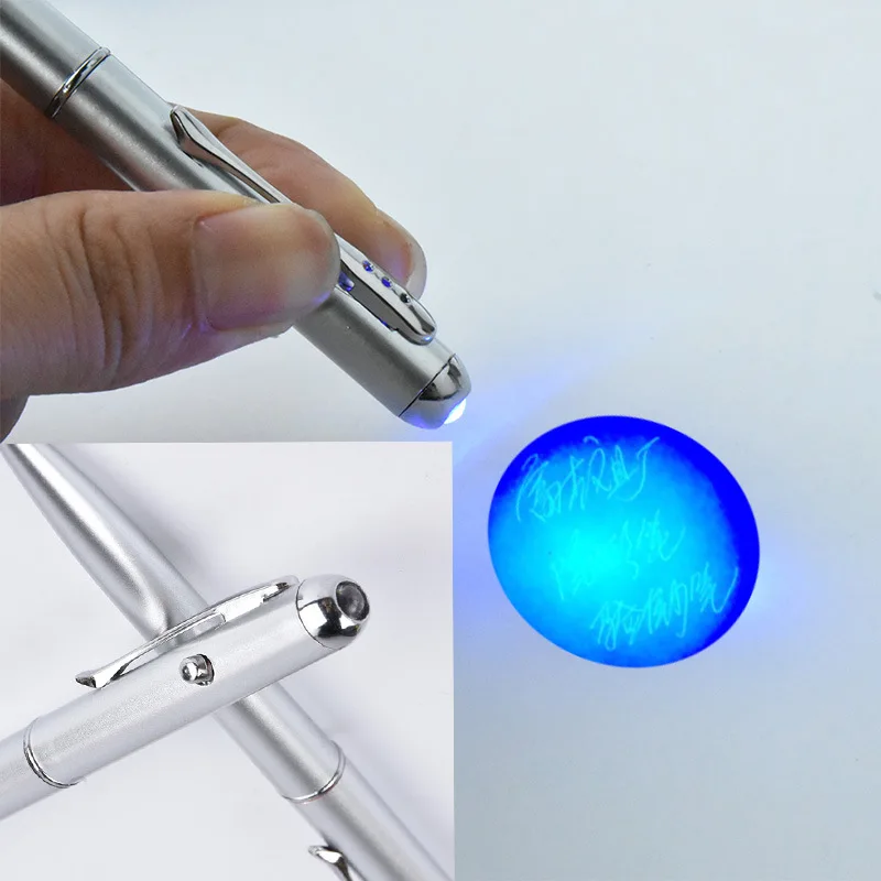 Multifunction Pen Funny Pen 2 in1 Invisible Ink Magic Security Handwriting Secret Spy Pen With UV Light
