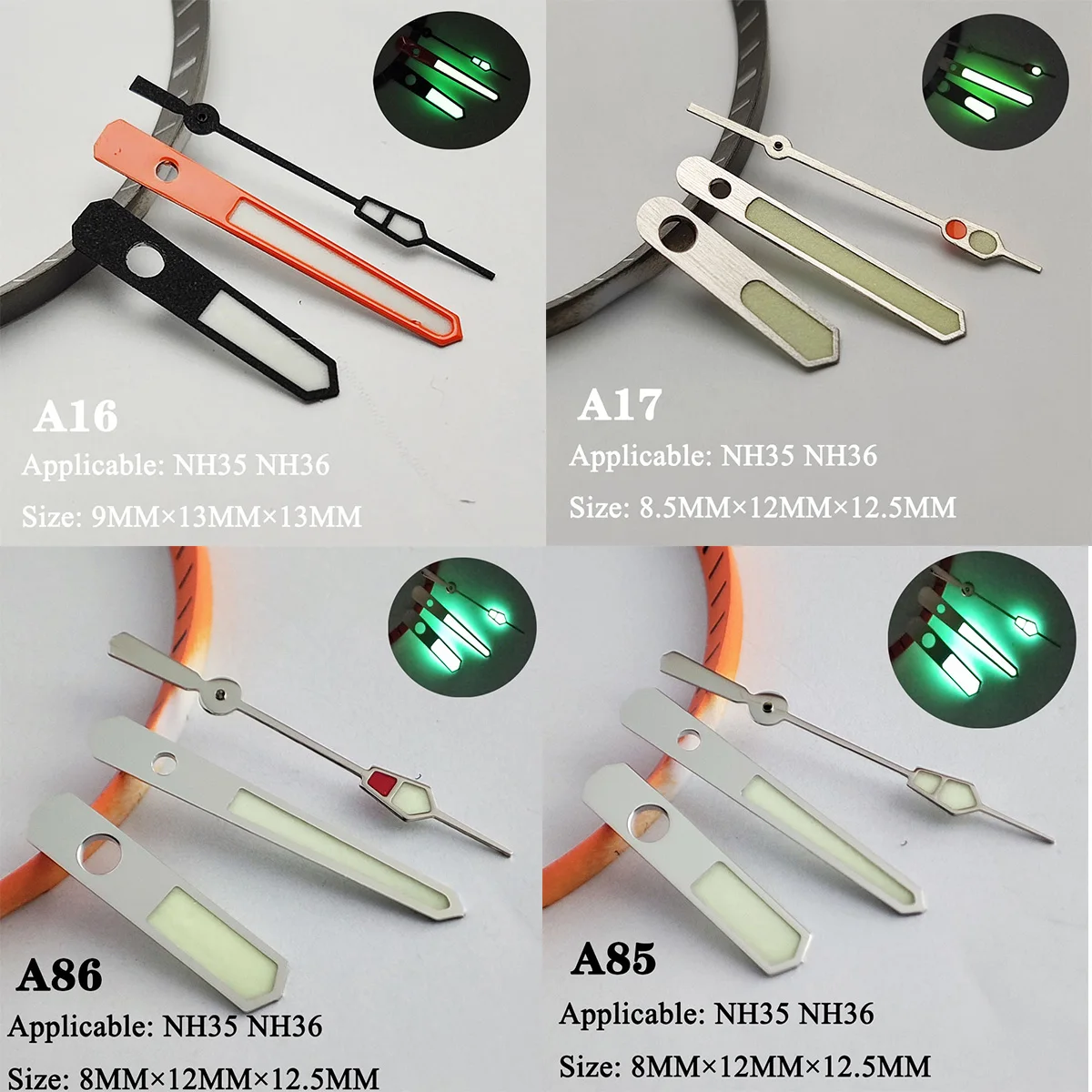 

nh35 hands nh35 Watch CASE hands nh36 hands pointer nh35 watch parts hands nh35 dial green luminous hands NH35 movement hands A9