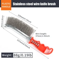Steel Wire Roller Brush for Rust Removal and Barbecue Cleaning (Sliver steel brush)