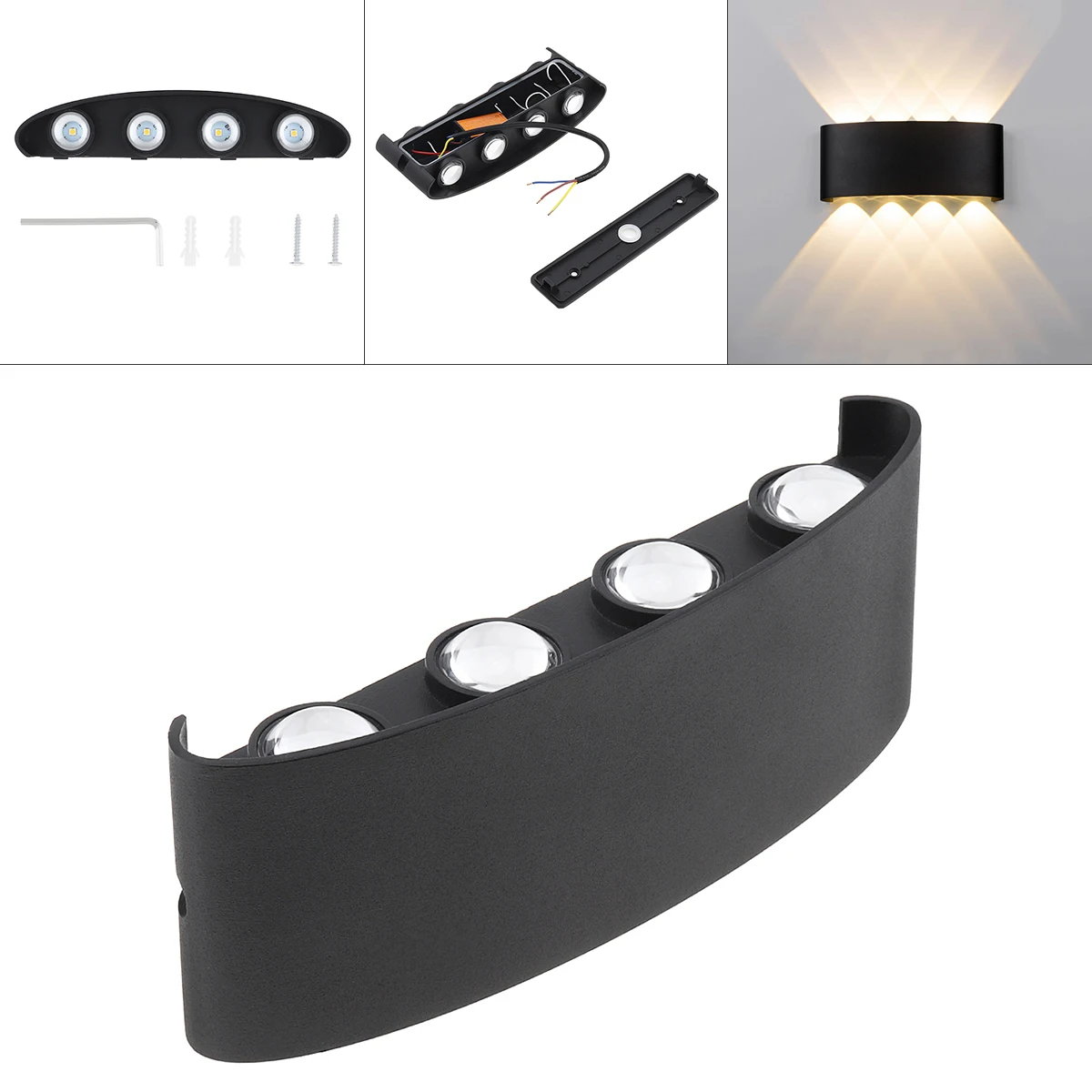 

8W Waterproof IP65 Sconce LED Wall Light for Indoor Outdoor Garden Corridor Balcony Up Down Light