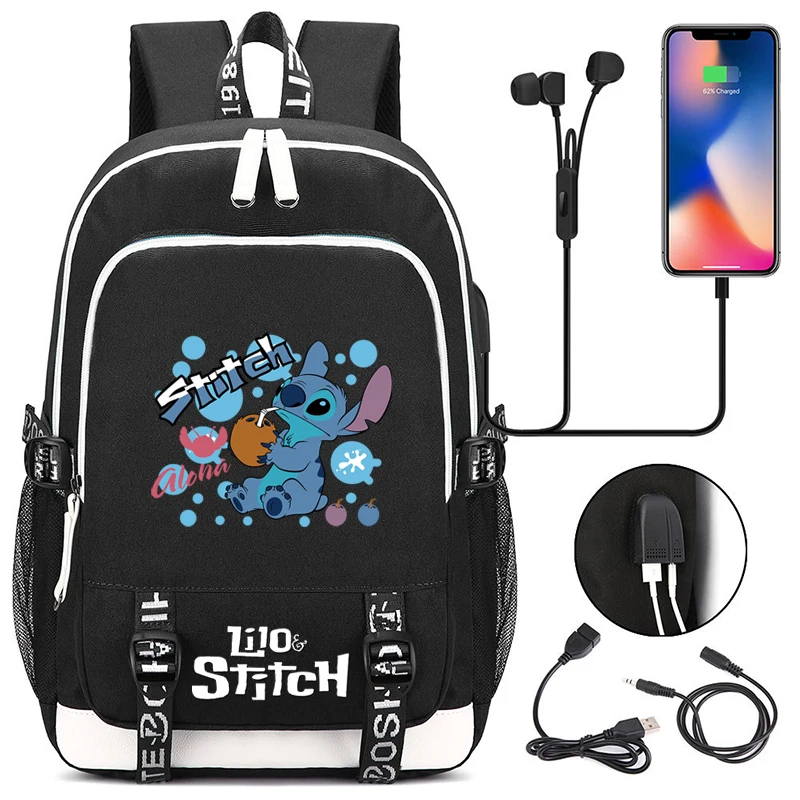 

Рюкзак «Лило Стич» для мальчиков-подростков, школьный ранец унисекс с мультипликационным рисунком, вместительные студенческие рюкзаки, мужские дорожные сумки
