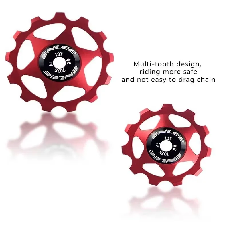 Five Colours Bike Aluminum Alloy Guide Wheel Pulley Rear Derailleur 11T 13T Guide MTB Ceramic Bearing Jockey Wheel For 4/5/6MM bike guide wheel rear derailleur bike derailleur
