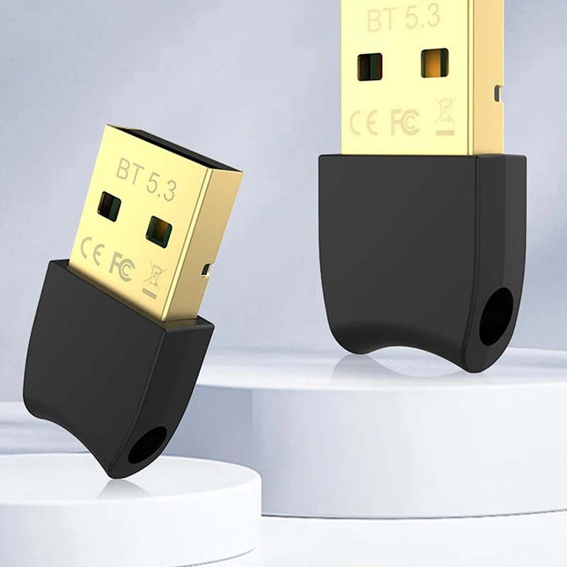 PC 스피커용 USB 블루투스 5.3 동글 어댑터, 무선 마우스 키보드 음악 오디오 리시버 송신기
