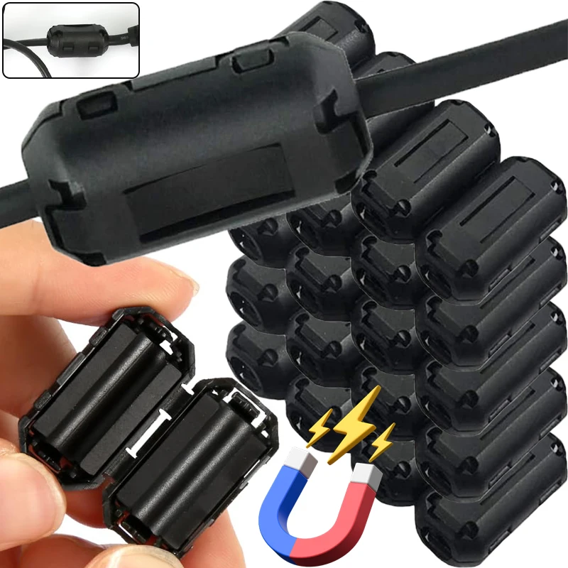 TDK 5mm Diameter Ferrite Core Noise Suppressor 1/20pcs Powerline Power Cord Filter Ring Cable Clamp RFI EMI Cables Clips cable clip,cable clamp,cable noise suppressor