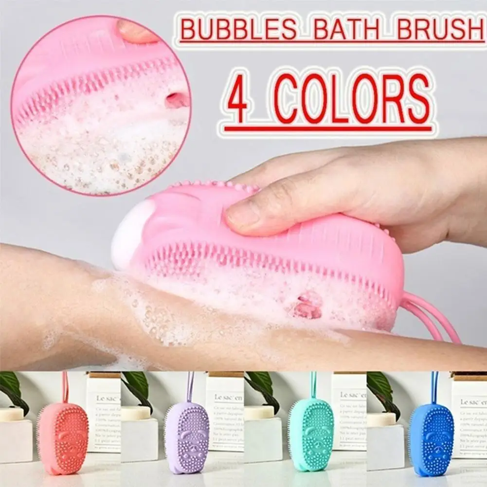 

Soft Silicone Bubble Bath Brush Massage Shower Brush Bath Brush Backrubbing Massage Multi-color Scalp Skin Clean Shower Brush