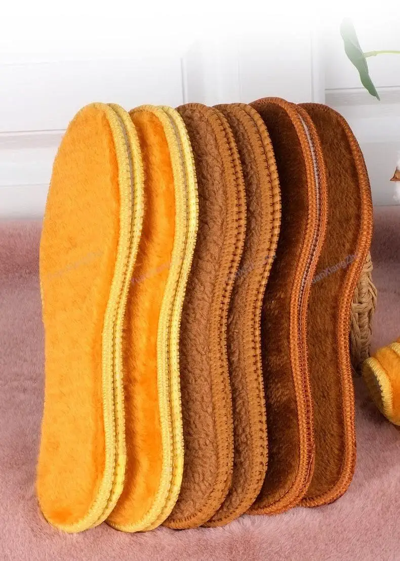 Winter Warme Einlegesohle für Schuhe Verdicken Plüsch Schnee Stiefel Schuh Sohle Thermische Einfügen Sport Laufsohlen Männer Frau Heizung Pads – Detail 4
