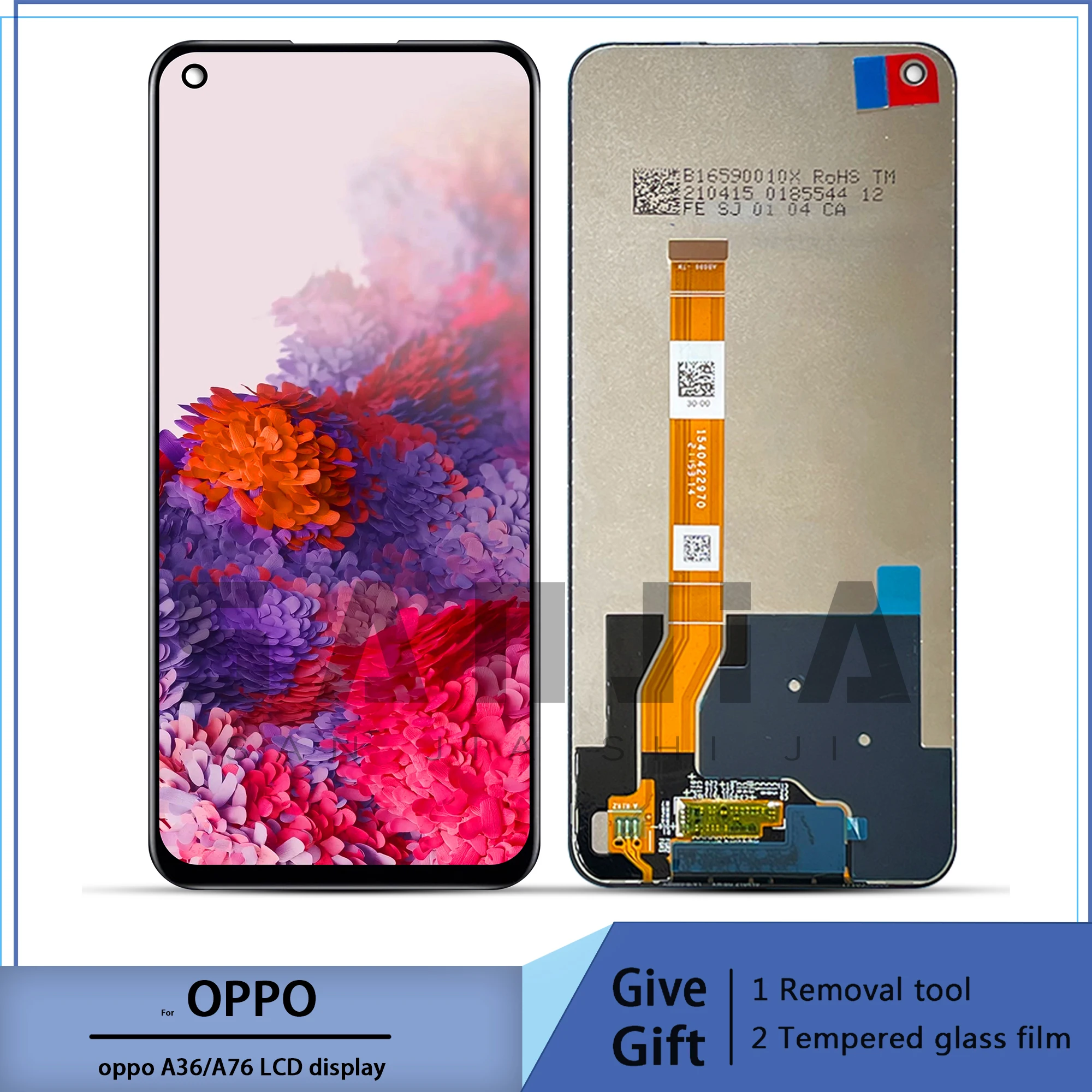 Per 6.56 "Oppo A36 Pesm10 Display Lcd Touch Panel Digitizer Lcd Per Oppo A76 Cph2375 A96 Frame