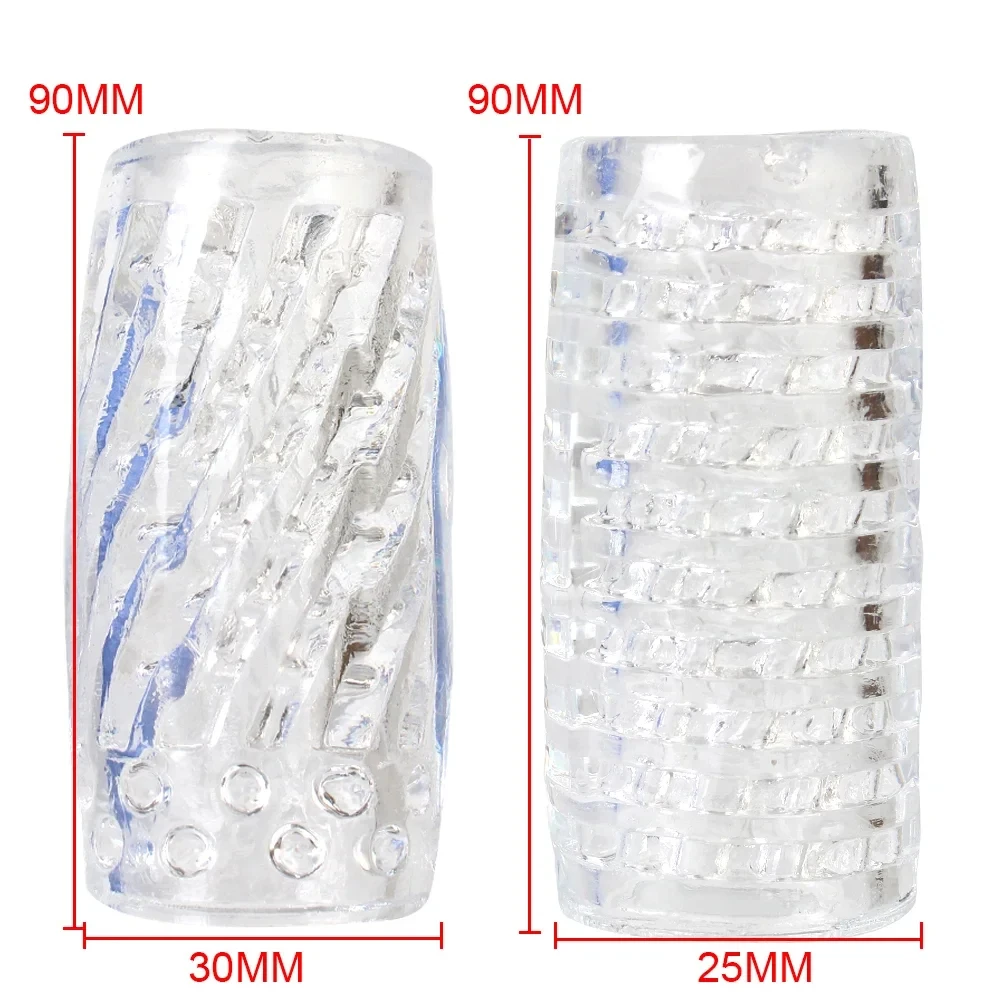 9cm Transparent Male Masturbator Artificial Pussy Vaginal Men 18+ Glans Sucking Penis Pump Spikes Exerciser Erotic Products male masturbator penis pump