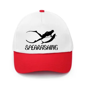 Fashion Spearfishing Print Children Kids Boy Girl Cap Cartoon Adjustable Baseball Caps Hip-Hop Sun Hat Idea Cool Customized