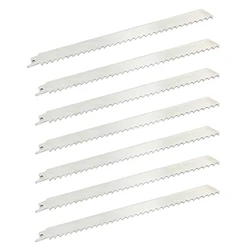 Lame de scie alternative non peinte 3TPI, en acier inoxydable, à grandes dents, pour la congélation de la viande, 12 pouces, 7 pièces 