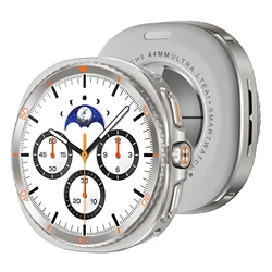 Enhanced Metal Case for Galaxy Watch Ultra - Durable Aluminum Alloy Cover with Tempered Protector (Titanium Orange - 2)