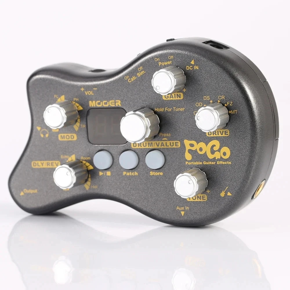 MOOER PE50 Pogo чёрный гитарный Многофункциональный процессор с педалью эффектов портативная гитарная педаль 15 типов эффектов 40 барабанных ритмов Функция настройки