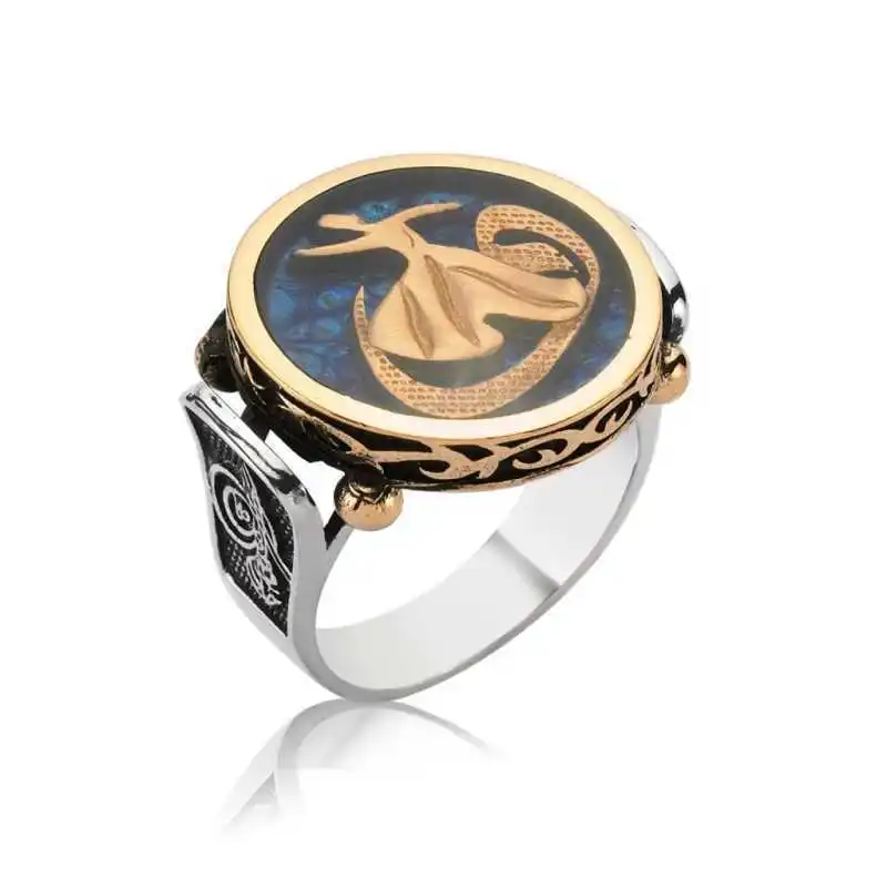 

Tevuli 925 Sterling Silver Woah Whirling Dervish Male Ring