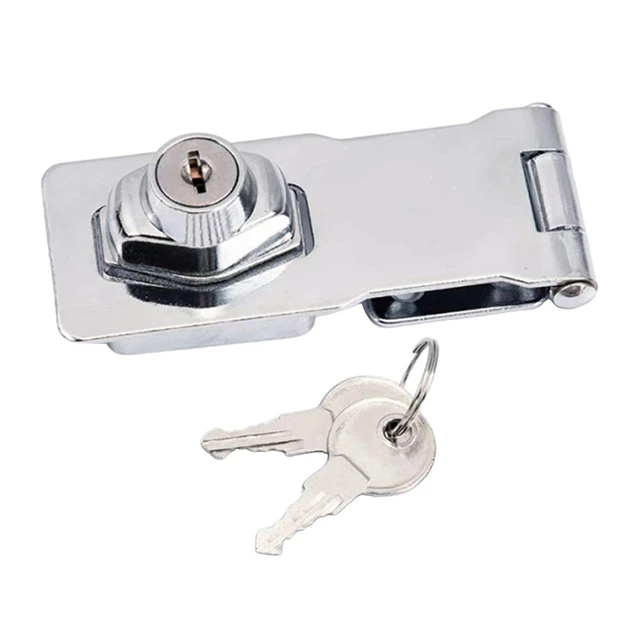 Keyed Hasp Locks Universal 2 Keys Heavy Duty Easy Installation Hasp Lock Cabinet  Locks with Keys Tool Box Locks for Small Doors - AliExpress