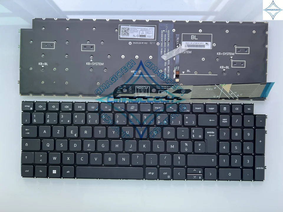 Clavier AZERTY Français Pour Dell Inspiron 3511/3515/3525 - Rétroéclairage - Marque Kinpower - Neuf