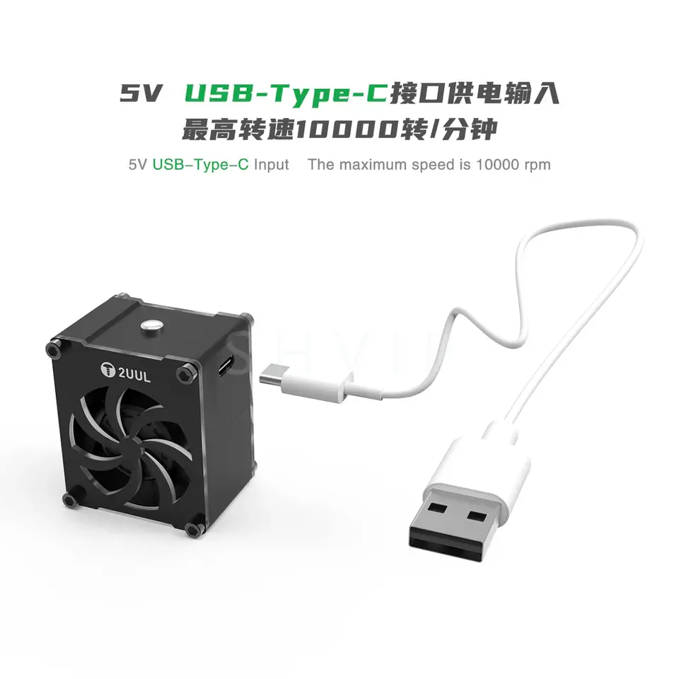 2UUL Mini Exhaust Fan Solder iron Smoke Absorber ESD Fume Extractor Microscope Smoke Solder For Phone Motherboard Welding Repair image 3
