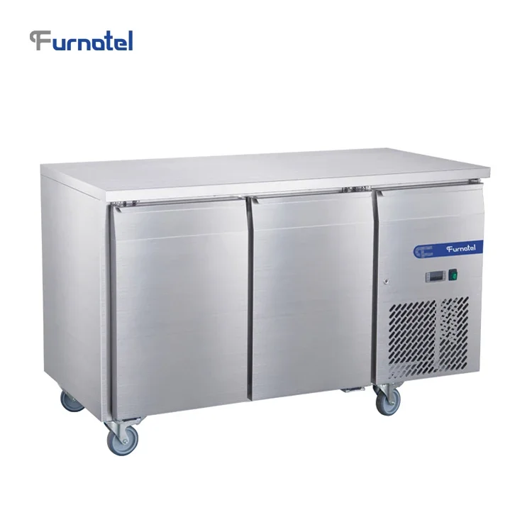 2 Doors Fancooling Undercounter Refrigerator Restaurant Stable Operation Commercial Kitchen Freezing Equipment