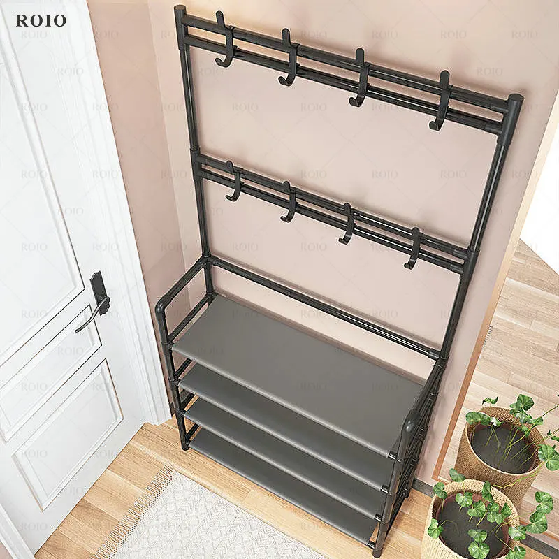 Multi-layer Shoe Rack DIY Clothes Hanger Coat Rack Storage Clothing Drying Shoe Organizer