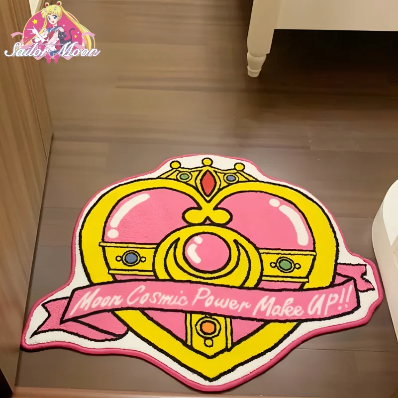 

Sailor Moon Heart Carpet Anime Home Imitation Cashmere Cosmic Power Mat Boys Girls Living Room Floor Decor