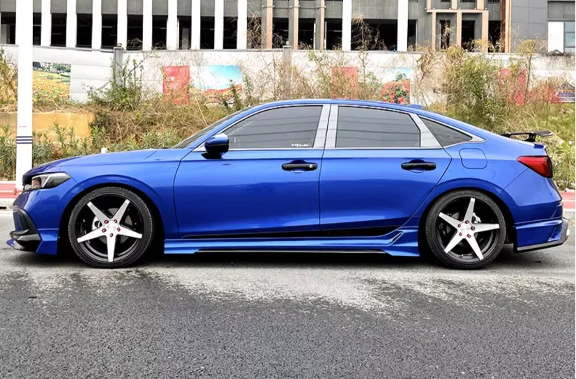 For Honda Civic Sedan 11th 2022 2023 2024 ABS Bumper Front Lip Rear Trunk Diffuser Spoiler Side Skirt Body Kit