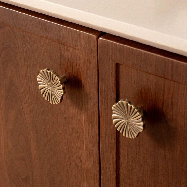 round brass knob for dresser drawer cabinet