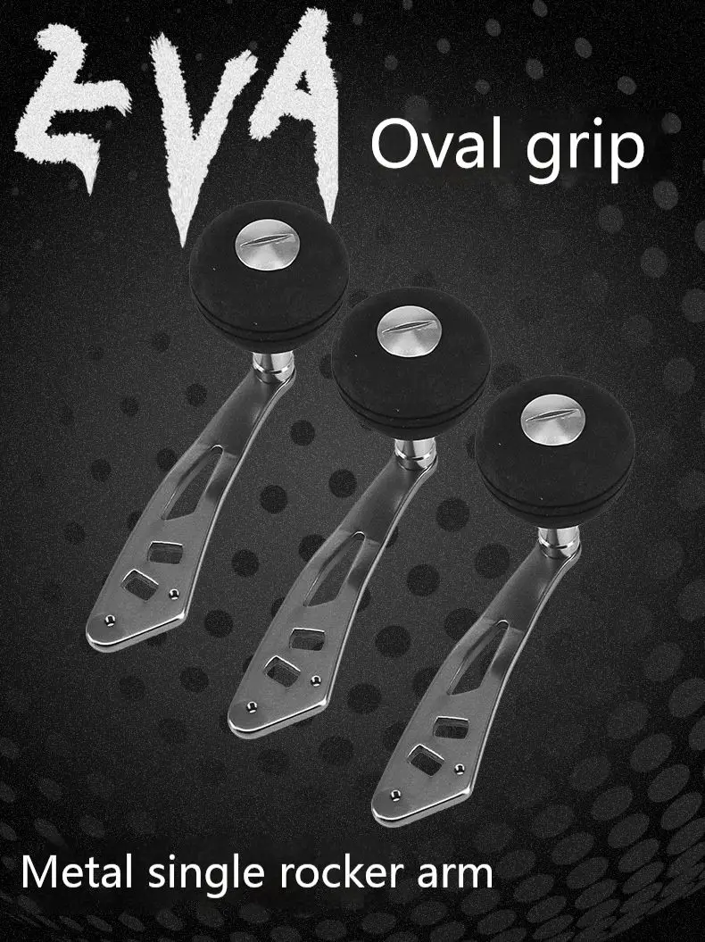 PRO BEROS Angeln Reel Griff EVA Oval Grip Einzigen Rocker Arm Metall Spinning Reel Ersatz Für Baitcast Reel Guss Drum rad – Detail 1