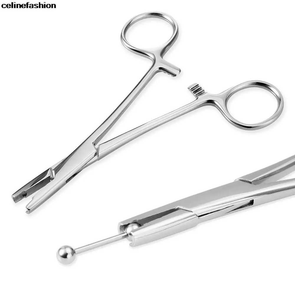 Medical Surgical Steel Dermal Anchor Holding Pliers Piercing Tool