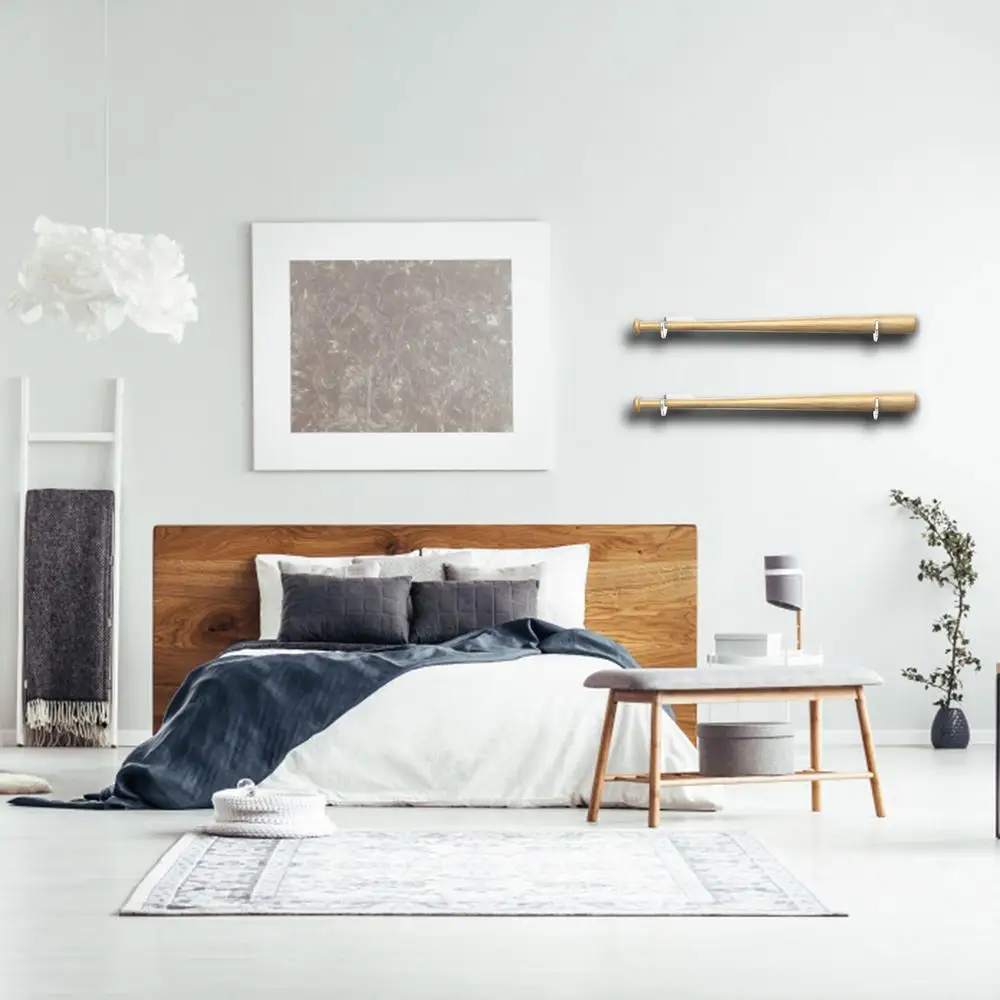a bedroom with a bed and a bench