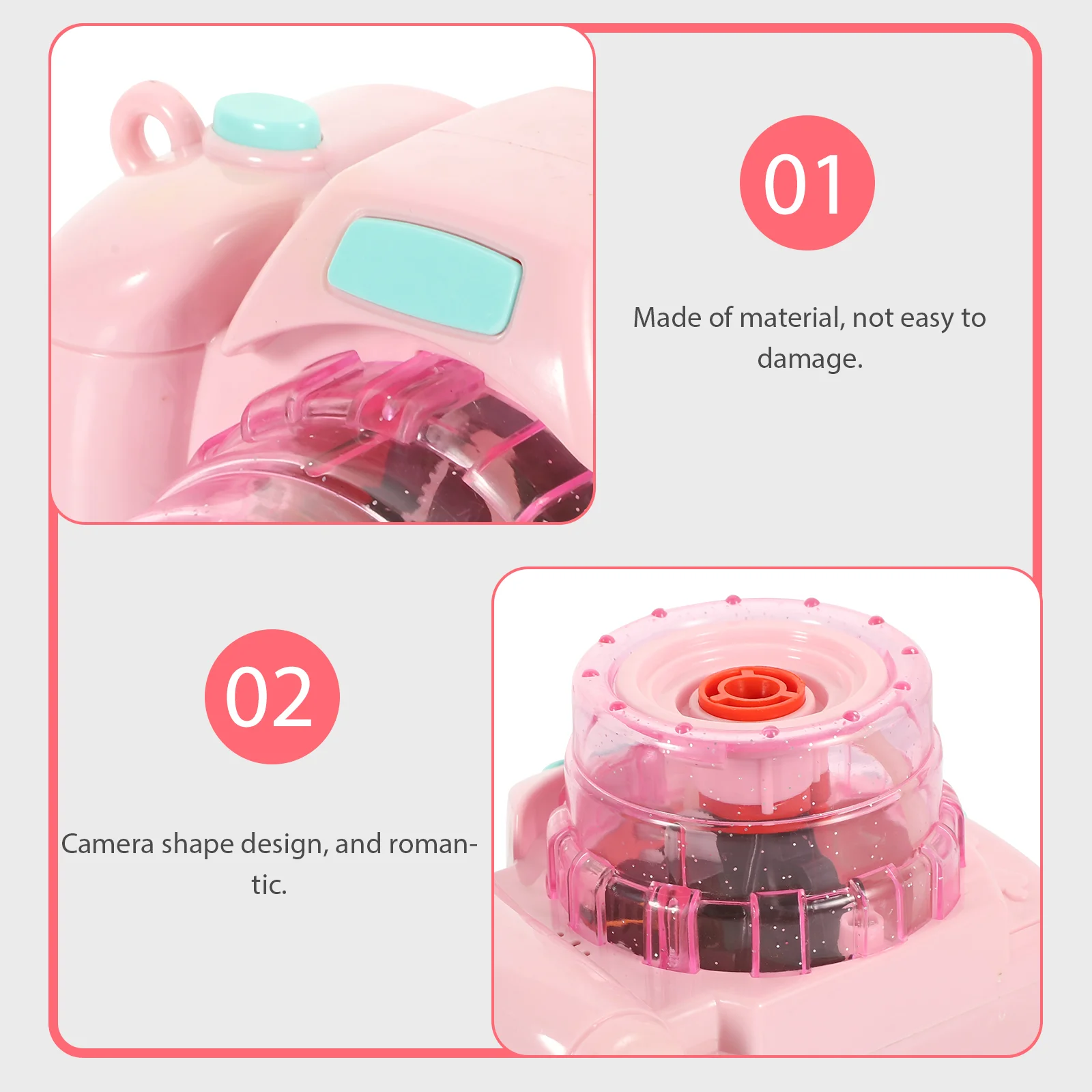 Toy Electric Fun Light and Music Bubble Making Toy Bubble Maker Camera Without for Kids 6