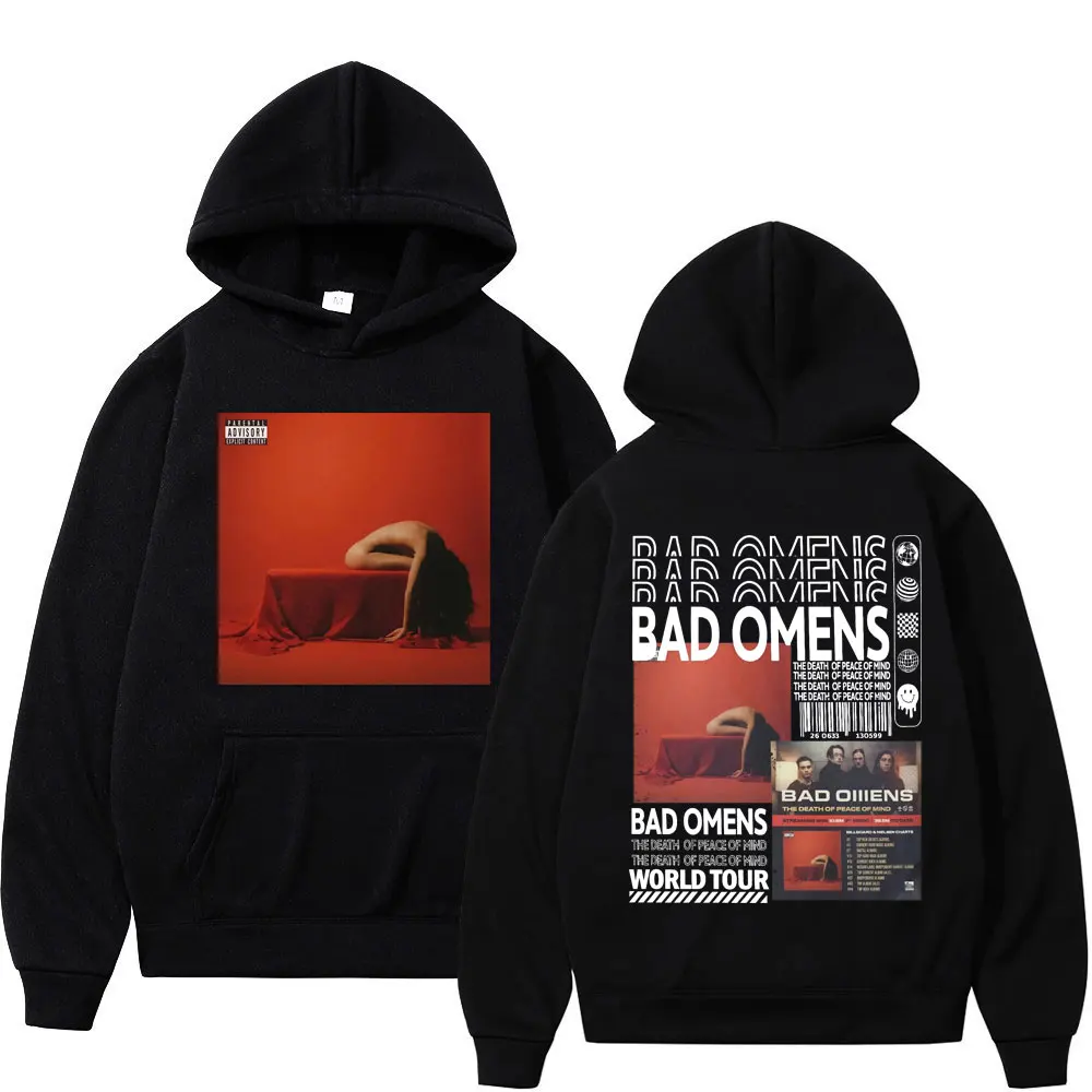 

Bad Omens Band Music Album Graphic Hoodie THE DEATH OF PEACE OF MIND World Tour Print Sweatshirt Men Women Fashion Trend Hoodies