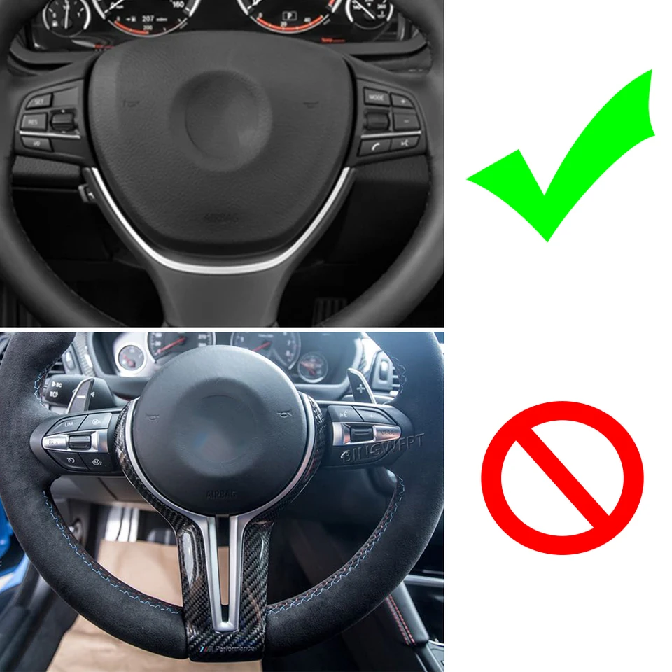 thumbnail image 2 of Black Steering Wheel Control Buttons For BMW 1 3 4 5 6 7 Series F Chassis Models (Left & Right Set) 2 of 5
