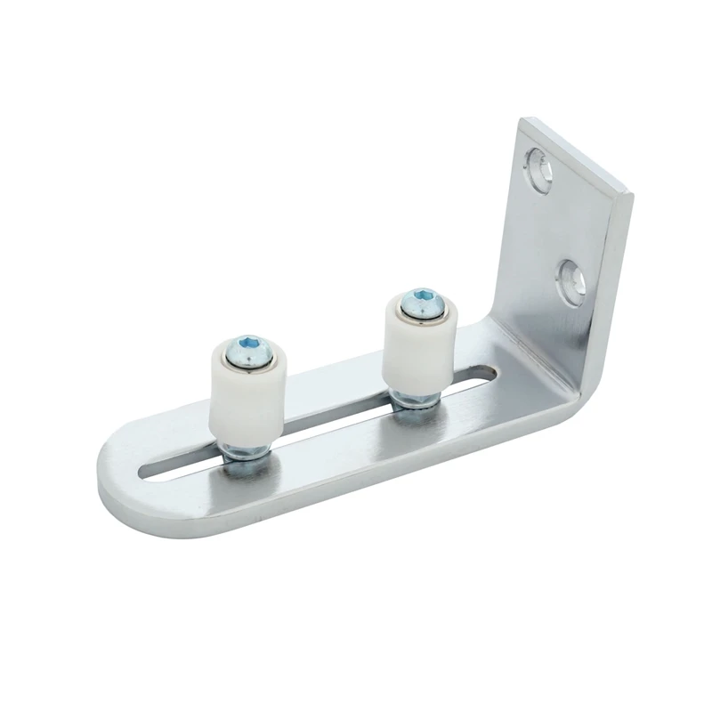 2X Floor Guide For Bottom Of Sliding Barn Doors Adjustable Wall Mount Stay Roller Guide Ball Bearings