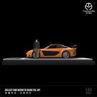 TimeMicro1:64 RX-7 Veilside Fast Furious BlackOrange Model Car 1